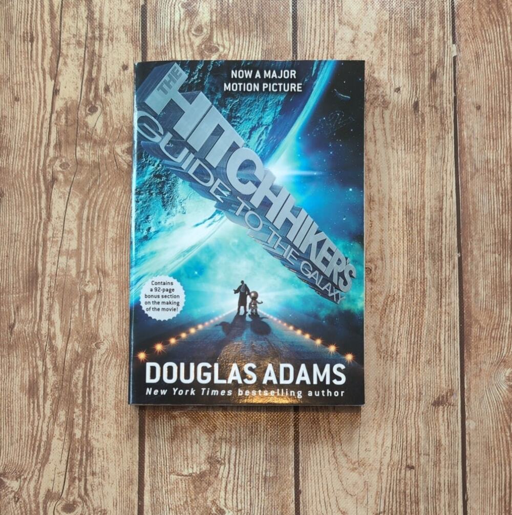 The Hitchhiker's Guide to the Galaxy by Douglas Adams - Paperback Book - Movie